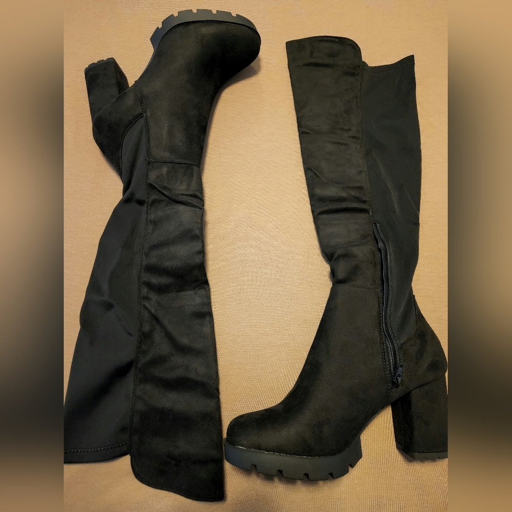 Women's Black Platform Boots